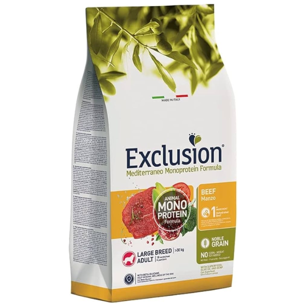 Exclusion Mediterraneo Adult Large Breed Manzo 3KG